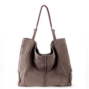 The Sak Taupe Leather Tote Bag